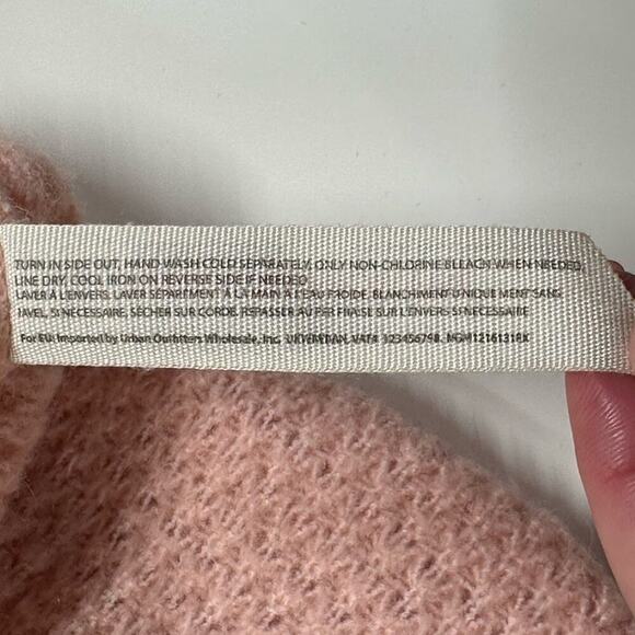 EUC | Free People Intimately | Waffle Dolman V-Neck Sweater | Pink | XS/S - Picture 7 of 11